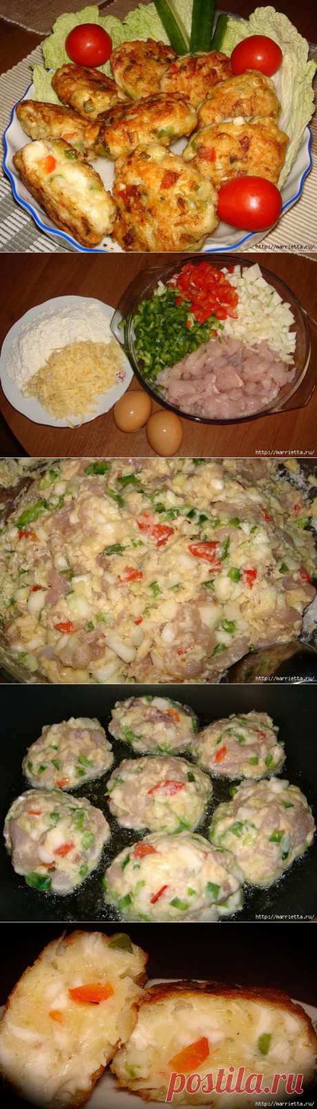 Курино-кабачковые котлетки, как пирожки).