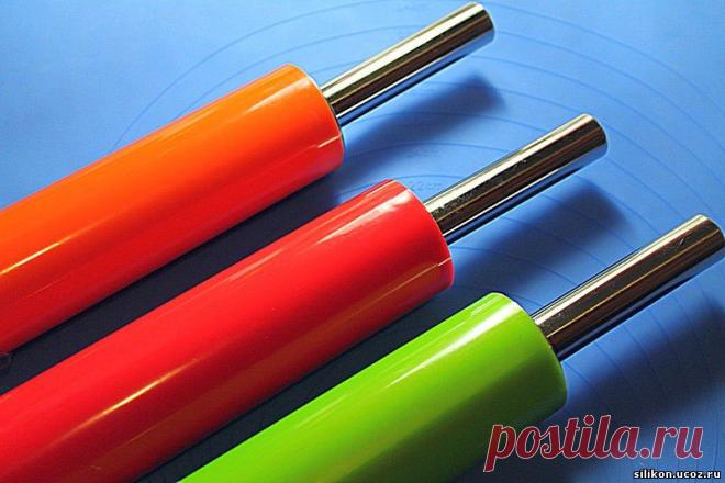 Скалка силикон-нержавейка.