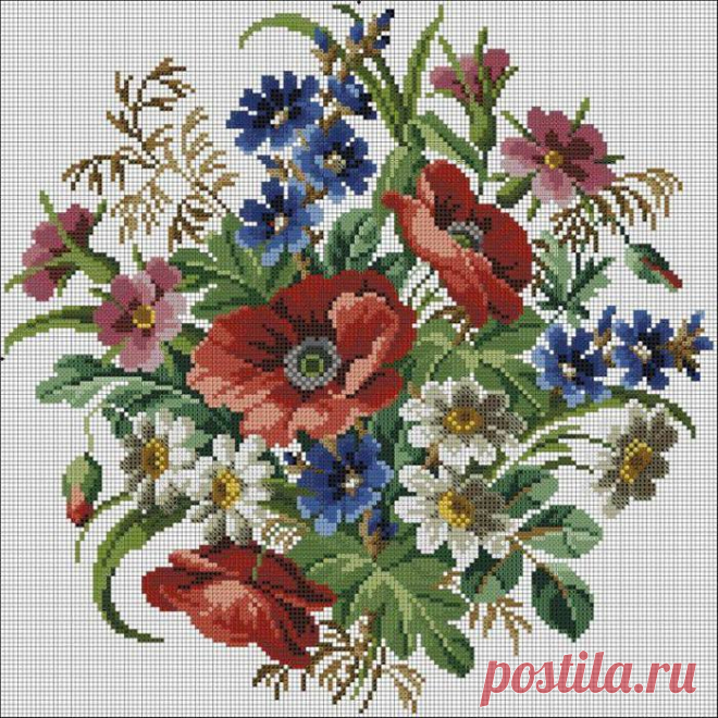 ВЫШИВАЙКА. Полевые цветы. Схемы