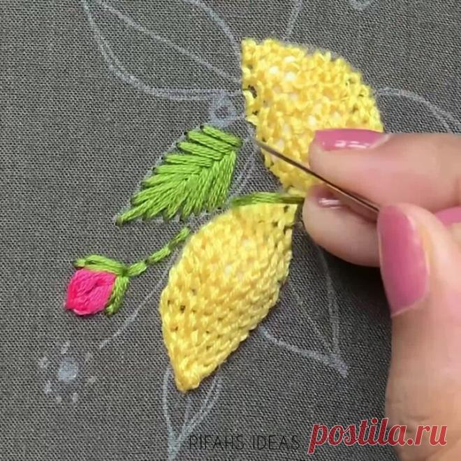 3D дизайн вышивки лимона для своих красивых платьев и другой одежды. Учимся шить и вязать. | Швея Рифа | Дзен