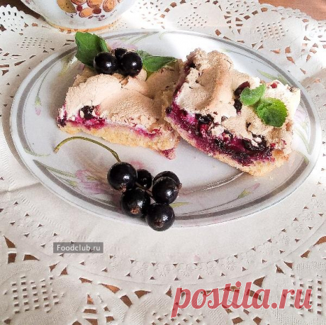 Очень вкусное смородиновое печенье с безе