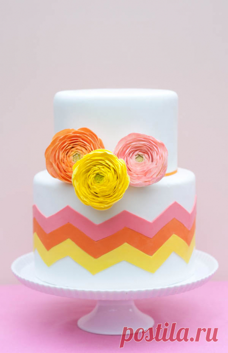 DIY: Chevron Cake | Erica O'Brien Cake Design | Cake Blog