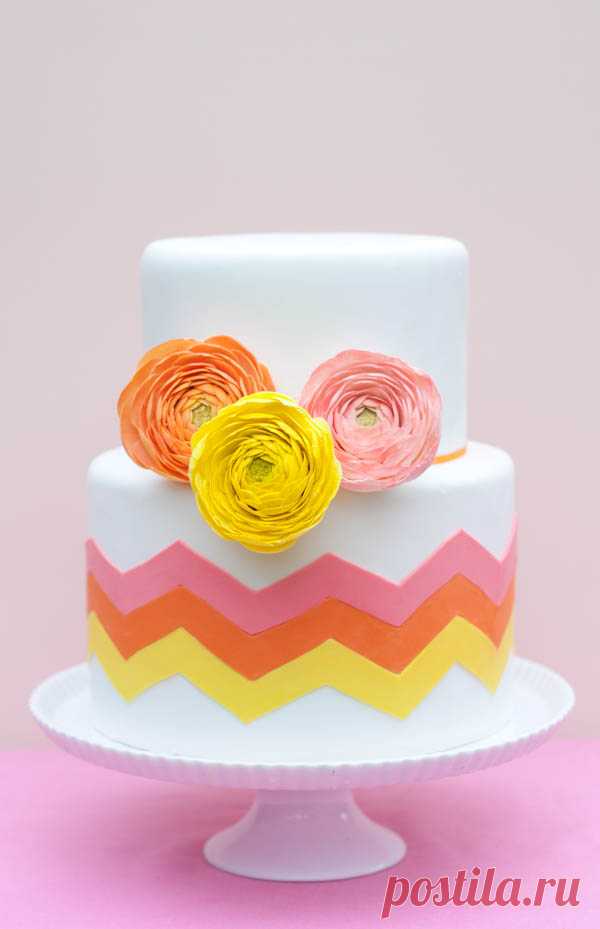 DIY: Chevron Cake | Erica O'Brien Cake Design | Cake Blog