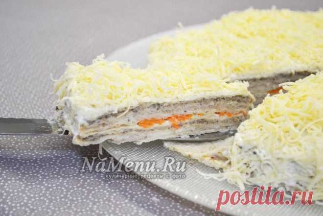 Селедочный торт на вафельных коржах, рецепт с пошаговым фото