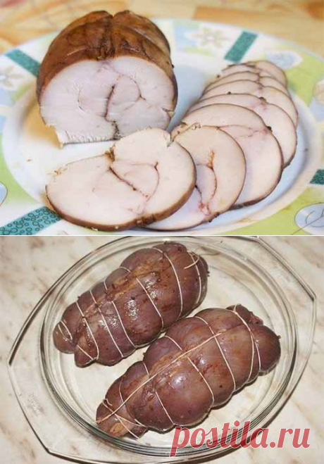 Пастрома из куриной грудки в винном маринаде