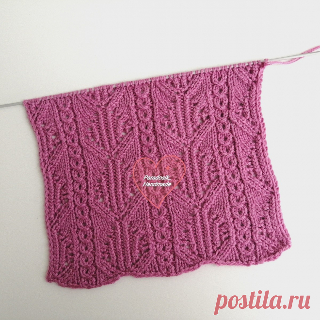 Узор «Арабеска» спицами. Схема ажура и подробное описание – Paradosik Handmade - вязание для начинающих и профессионалов