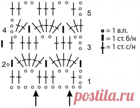 Женский костюм крючком вязать - схема, описание