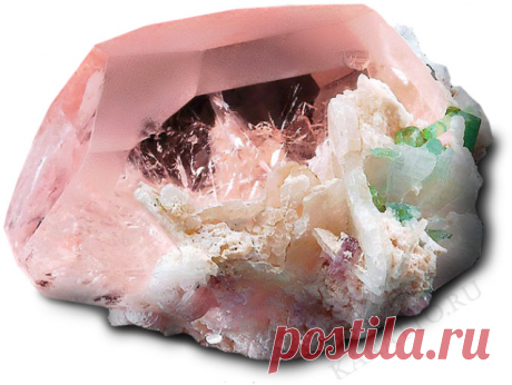 Морганит (воробьевит).
----------------------------------------------------------------------------------------------
Морганит - это полудрагоценный камень, который стал известен в 1910 году, а свое название получил в 1911. Оно связано с именем известного в США филантропа и банкира Моргана. Второе имя камня - воробьевит, что связано с фамилией знаменитого русского ученого Виктора Ивановича Воробьева, который первым обнаружил эту разновидность берилла на Урале. Помимо вышеп...