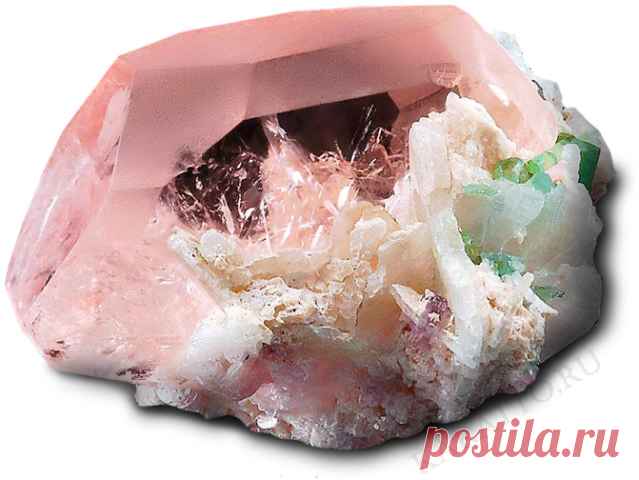 Морганит (воробьевит).
----------------------------------------------------------------------------------------------
Морганит - это полудрагоценный камень, который стал известен в 1910 году, а свое название получил в 1911. Оно связано с именем известного в США филантропа и банкира Моргана. Второе имя камня - воробьевит, что связано с фамилией знаменитого русского ученого Виктора Ивановича Воробьева, который первым обнаружил эту разновидность берилла на Урале. Помимо вышеп...