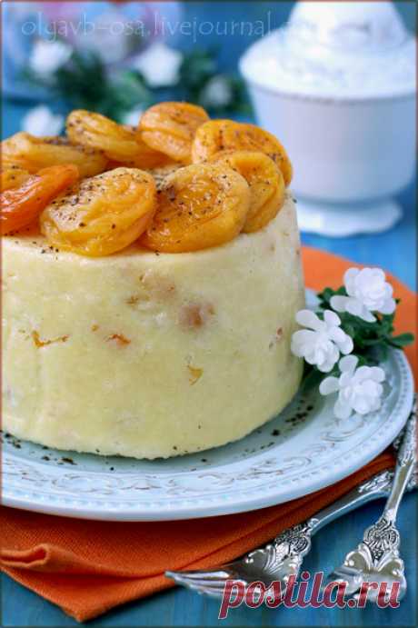 Творожная запеканка с кускусом и курагой - Осиный домик