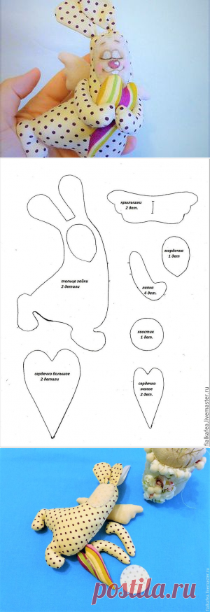 «Сердечный зайка» своими руками: мастер-класс - Ярмарка Мастеров - ручная работа, handmade