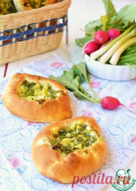 Открытые пирожки с картофелем и зеленью - кулинарный рецепт
