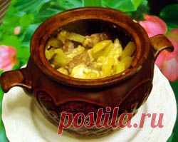 Куриные сердечки в горшочках