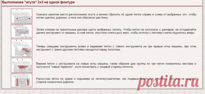Выполнение "жгута" 3х3 на одной фонтуре