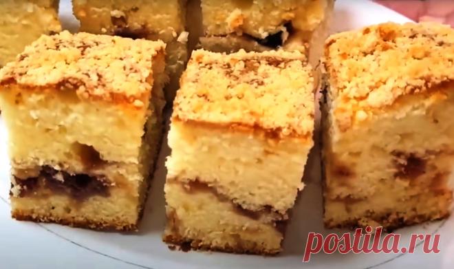 Готовлю на любой праздник к чаю. Сладкий пирог с вареньем 