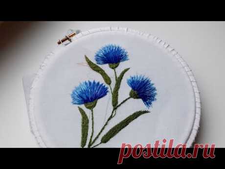 Вышивка гладью для начинающих. Первые шаги. Урок 6. Stitch embroidery for beginners. Lesson 6.