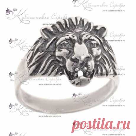2440 р-Кольцо-перстень "Лев" , арт №2670 - «Кубачинское серебро»