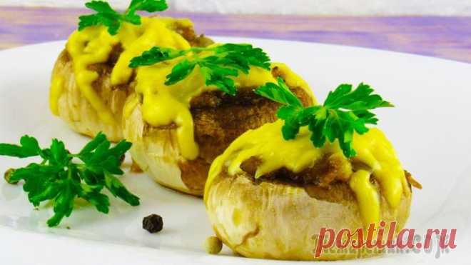 Разлетятся за минуту! Фаршированные грибы - просто, сочно и вкусно! Приветствую всех! Сегодня я готовлю фаршированные грибы. Готовится блюдо очень просто и быстро, но получается очень сочным, ароматным и вкусным. Очень рекомендую попробовать!Ингредиенты:Шампиньоны - 6...