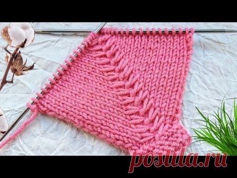 Красивая линия реглана спицами №2. Подробный мастер класс