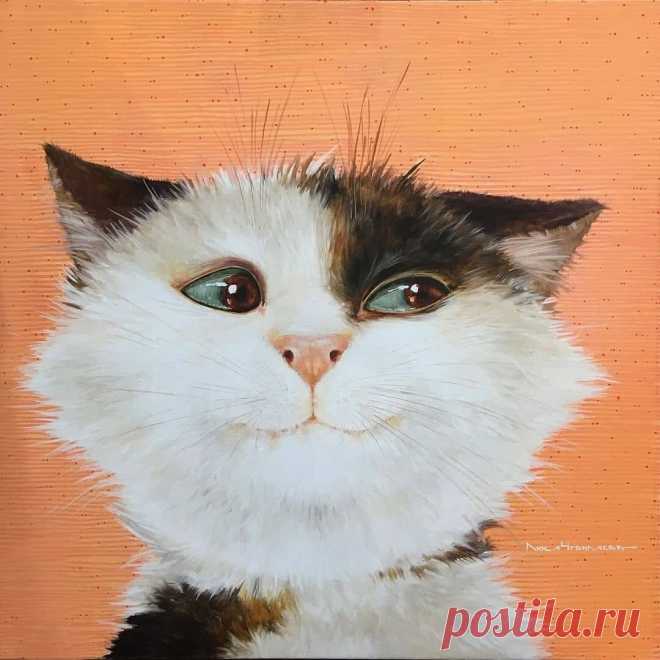 Художница Люся Чувиляева и ее коты (Санкт-Петербург). | Белая и пушистая | Яндекс Дзен