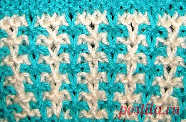 Жаккардовые узоры спицами |   