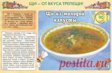 Щи из молодой капусты