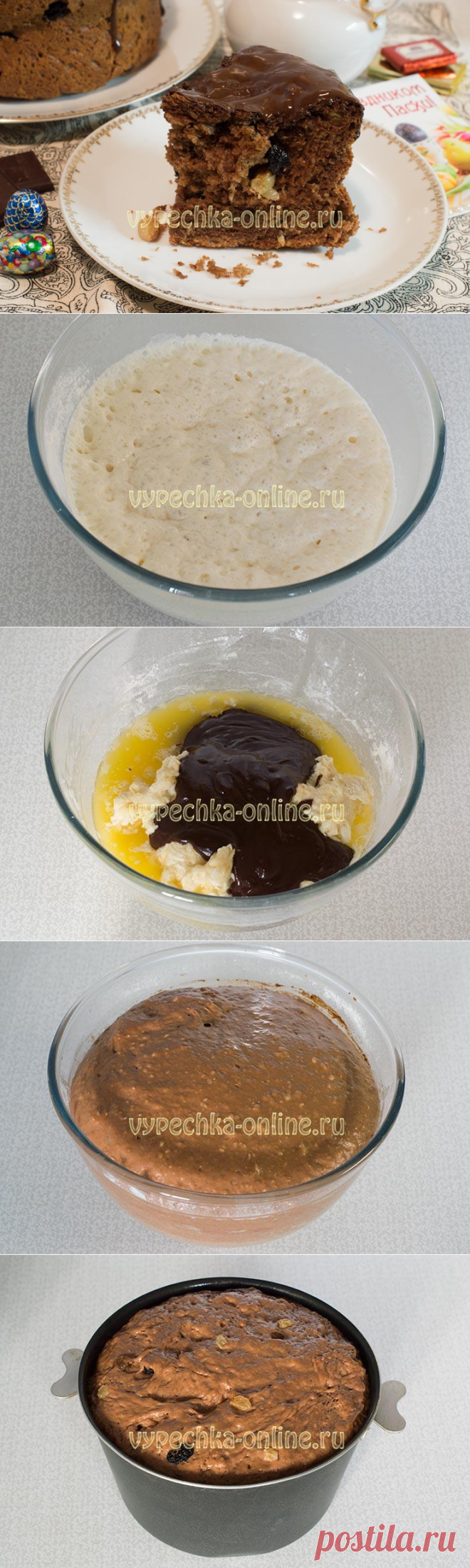 ✔️Шоколадный кулич на Пасху - рецепт с фото пошагово в домашних условиях