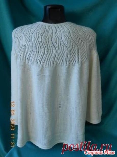 Белый джемпер «Undulating Lines», моя реплика - Вязание - Страна Мам