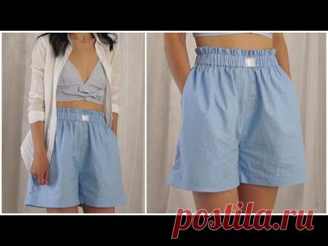 DIY ✨ ШОРТЫ в мужском стиле СВОИМИ РУКАМИ