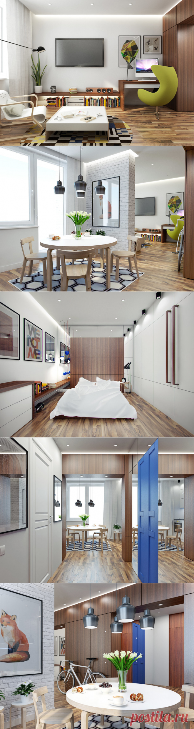 Как оформить 43 квадратных метра в скандинавском стиле |