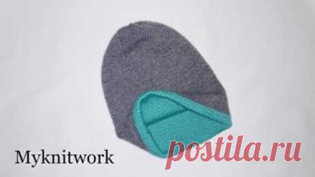 Двухслойная шапка спицами. Двойная двухсторонняя теплая шапка. Двухсторонняя шапка спицами. Двойная теплая шапка. В этом уроке я буду вязать двухстороннюю двойную шапку. Пряжа Слонимская полушерсть, в 100гр 1600м, 30% ше...