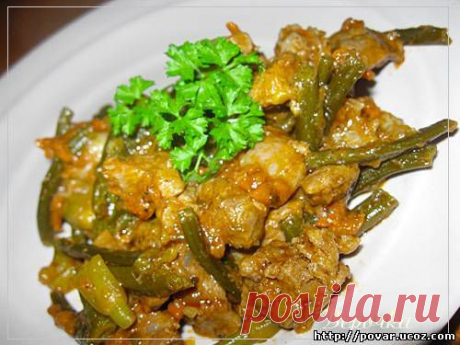 Говядина со стрелками чеснока - Готовим сами