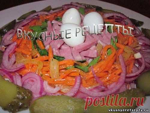 Салат с ветчиной и яйцом - рецепт с фото | Вкусные рецепты