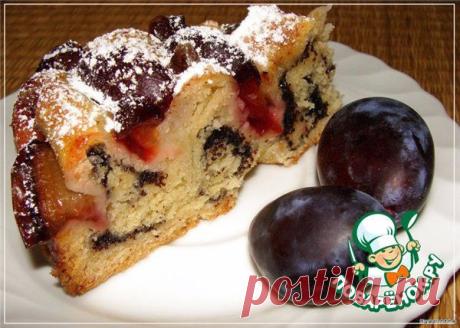 Маковый пирог со сливами