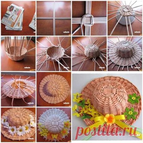 DIY Woven Paper Decorative Hat: