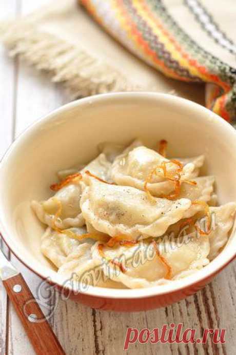 Рецепт: Вареники с картофелем (постные)