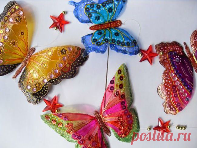 Бабочки из пластиковых бутылок своими руками: идеи и инструкции
