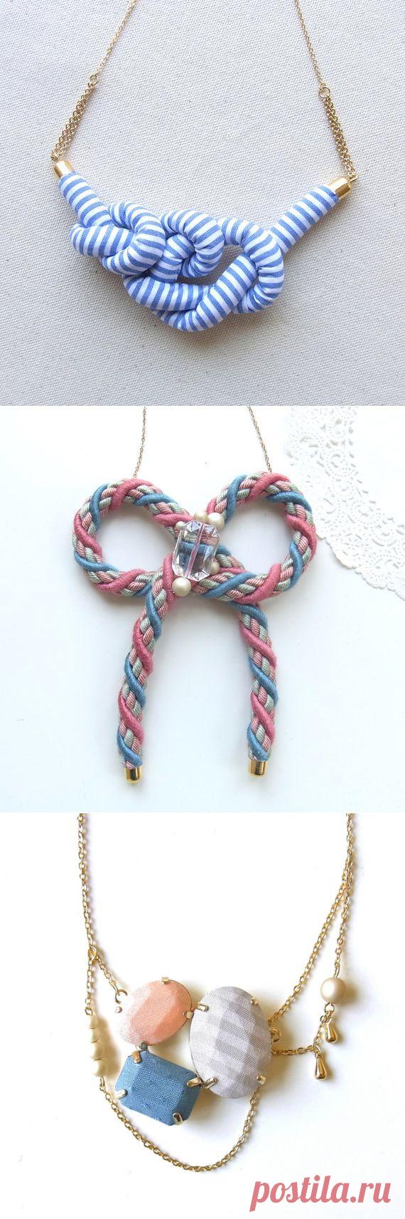 Шикарные колье из ткани(трафик) / Украшения и бижутерия / ВТОРАЯ УЛИЦА