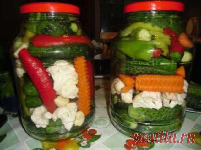 Засолка овощей ассорти