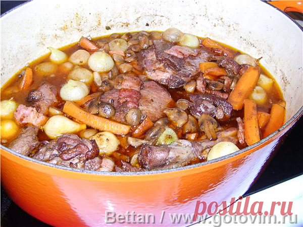 Петух в вине (coq au vin). Рецепт с фото