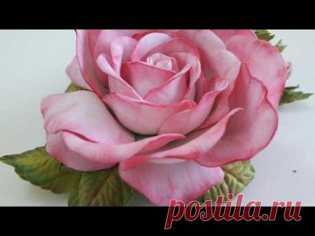МК .Роза из фоамирана на резиночки для волос!MK .Roza IZ foamyrana on elastic hair!