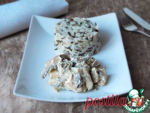 Минтай, запеченный с шампиньонами в мультиварке – кулинарный рецепт