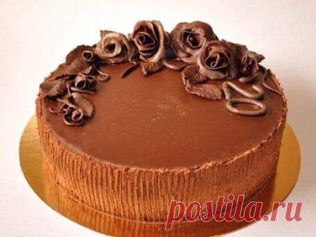 Шоколадный торт с марципаном: рецепт без муки