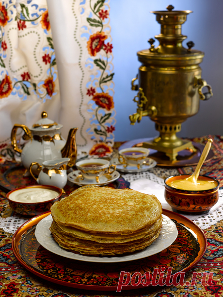 Блины на опаре, в печи