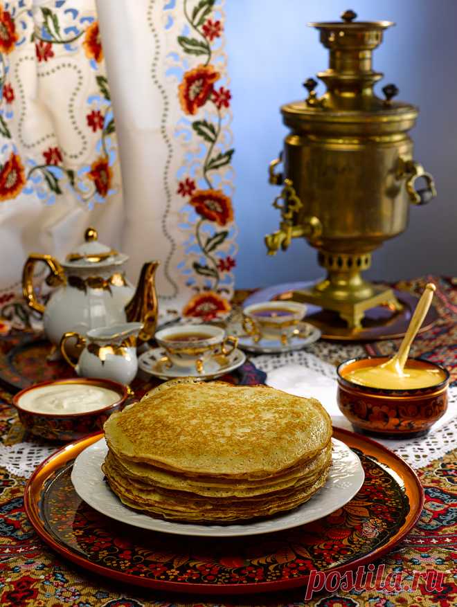 Блины на опаре, в печи