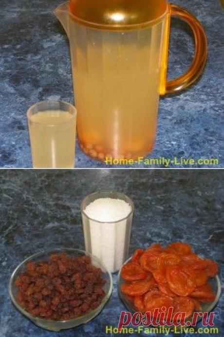Компот из кураги с изюмом - рецепт полезного компотаКулинарные рецепты