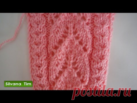 Punto (puntada) Fantasía Calado. Tejido con dos agujas # 265