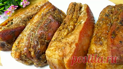 В моей семье любят такую грудинку. Вкусная, ароматная. И зачем нам покупная колбаса! | РЕЦЕПТЫ ОТ МАМУЛИ | Дзен