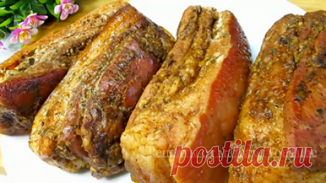 В моей семье любят такую грудинку. Вкусная, ароматная. И зачем нам покупная колбаса! | РЕЦЕПТЫ ОТ МАМУЛИ | Дзен