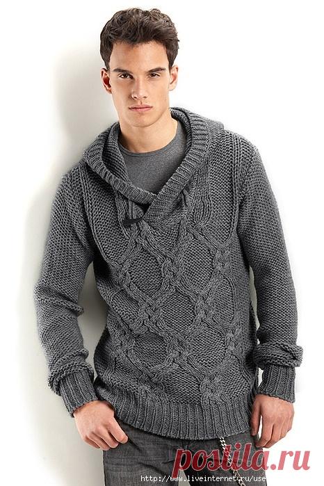 «Джемпер с капюшоном серый вязанный» — карточка пользователя nast.klimencko2017 в Яндекс.Коллекциях